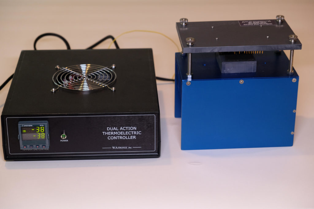 Thermoelectric microchip tester from minus 40C to 150C